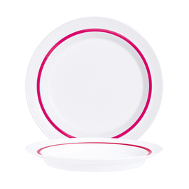 plate flat AUTONOMY Red tempered glass Ø 190 mm H 22 mm product photo