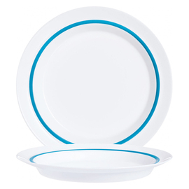 plate flat AUTONOMY Blue tempered glass Ø 230 mm H 27 mm product photo