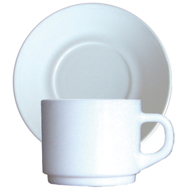cup EVERYDAY 220 ml tempered glass with saucer product photo