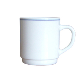 mug RESTAURANT DELFT 29 cl tempered glass narrow colour rim  H 89 mm product photo