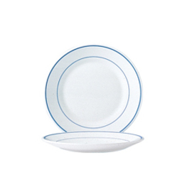 plate RESTAURANT DELFT | tempered glass blue white | double edge line  Ø 155 mm product photo