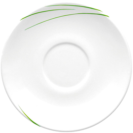 saucer TORONTO EDEN | tempered glass | line decor Ø 140 mm product photo