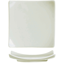 square plate APPETIZER WHITE porcelain cream white square | 94 mm  x 94 mm product photo