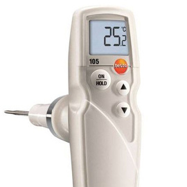 one-hand penetration thermometer testo 105 | -50°C to +275°C incl. batteries | holder | plunge depth 100 mm product photo