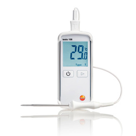 penetration temperature measuring device testo 108 | -50°C to +200°C incl. batteries | softcase | calibration protocol product photo