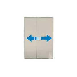 Blind sheet stainless steel | retractable | 35 - 50 mm  x 20 mm H 250 mm product photo  S
