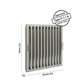flame retardant filter FF-2AD | Typ F-1 / A | 400 mm x 400 mm x 20 mm product photo