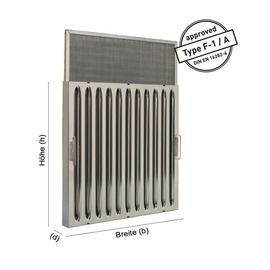 flame retardant filter FF-4G35A | Typ F-1 / A | 250 mm x 500 mm x 35 mm product photo