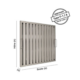 flame retardant filter FM-25 | Typ F-1 / A | 250 mm x 500 mm x 25 mm product photo