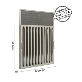 flame retardant filter FM-40KS | Typ F-1 / A | 250 mm x 500 mm x 40 mm product photo