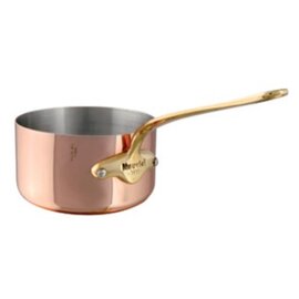 casserole 2.3 ltr stainless steel copper 1.5 mm  Ø 180 mm  H 90 mm  | long brass handle product photo
