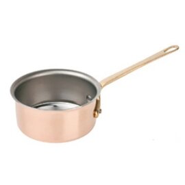 little butter pan copper 1.2 mm  Ø 90 mm  H 45 mm  | long brass handle product photo