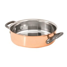 stewing pan 4.9 ltr stainless steel copper 2.5 mm  Ø 280 mm  H 80 mm  | cast iron handles product photo