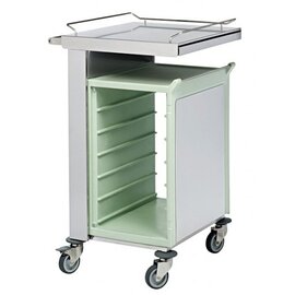 breakfast trolley 6 GN1/1  • stainless steel cladding  • sliding board product photo