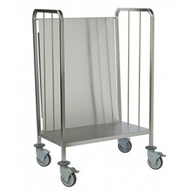 dish trolley stainless steel 871 mm x 619 mm H 1285 mm | suitable for 2 piles of food carriers product photo