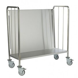 dish trolley stainless steel 1255 mm x 619 mm H 1285 mm | suitable for 3 piles of food carriers product photo  L
