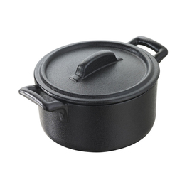 mini top-hat BELLE CUISINE | porcelain black Ø 100 mm H 70 mm product photo
