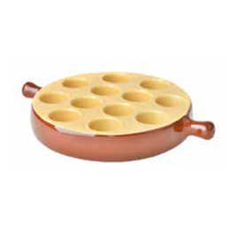 snail pan stoneware | 2 handles | 12-cavity Ø 180 mm H 32 mm product photo