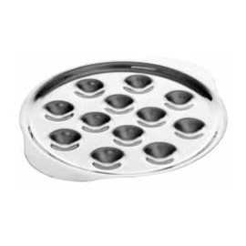snail plate stainless steel | 2 handles | 12-cavity Ø 200 mm product photo