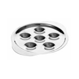 snail plate stainless steel | 2 handles | 6-cavity Ø 156 mm product photo