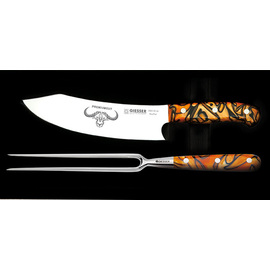 carving set PREMIUMCUT Spicy Orange carving knife | carving fork product photo