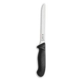 fish filleting knife straight blade flexibel smooth cut | black | blade length 18 cm  L 28.5 cm product photo
