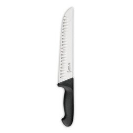 slaughtering knife wide straight blade hollow grind blade | black | blade length 21 cm  L 35 cm product photo