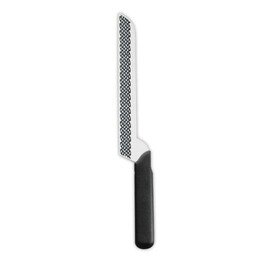Cheese knife, etched, blade length: 29 cm, handle: plastic, black product photo