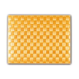 Fabric placemat Plastic Pp (polypropylene) Yellow rectangular 400 mm 300 mm product photo