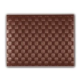 Fabric placemat Plastic Pp (polypropylene) Brown round 360 mm product photo