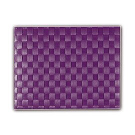 Fabric placemat Plastic Pp (polypropylene) plum rectangular 400 mm 300 mm product photo