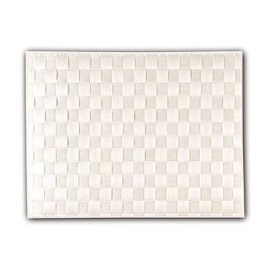 Fabric placemat Plastic Pp (polypropylene) White rectangular 415 mm 300 mm product photo