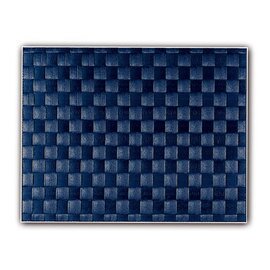 Fabric placemat Plastic Pp (polypropylene) cobalt blue rectangular 415 mm 300 mm product photo