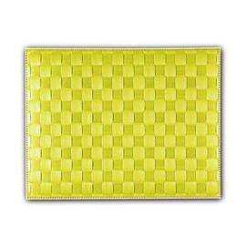 Fabric placemat Plastic Pp (polypropylene) yellow-green rectangular 415 mm 300 mm product photo