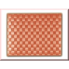 Fabric placemat Plastic Pp (polypropylene) Orange red rectangular 415 mm 300 mm product photo