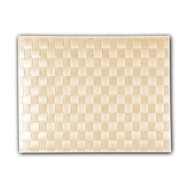 Fabric placemat Plastic Pp (polypropylene) ecru rectangular 415 mm 300 mm product photo
