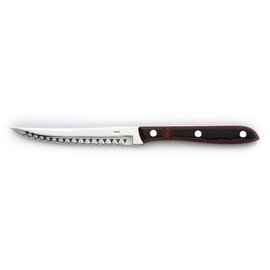 steak knife Rustikal stainless steel | riveted | wooden handle serrated cut product photo