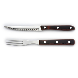 steak cutlery Rustikal with wooden handle product photo