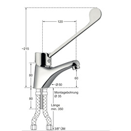 basin mixer juna | long lever | chromium coloured product photo  S