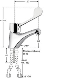 basin mixer juna | lever wide | chromium coloured product photo  S