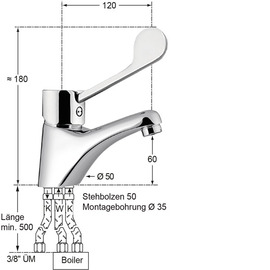 basin mixer juna | for unpressurized storage | lever wide product photo  S