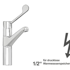 basin mixer Lena | for unpressurized storage on a pillar product photo