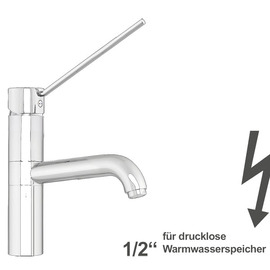 Spültischbatterie zaya | for non-pressurized hot water storage tanks | long lever on a pillar outreach 250 mm product photo