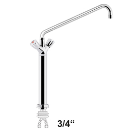 pillar mixer 3/4" | two-handle mixer tap H 640 mm outreach 450 mm product photo