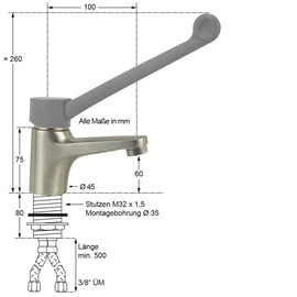basin mixer elym | long lever | grey product photo  S
