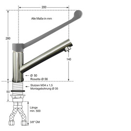 Spültischbatterie elyx | long lever product photo  S
