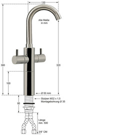 basin mixer on a pillar product photo  S