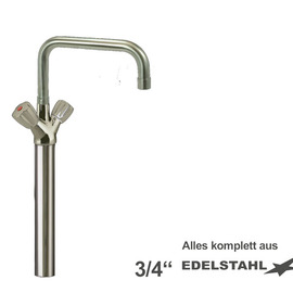 Column battery ximax 3/4" stainless steel | two-handle mixer tap outreach 250 mm product photo