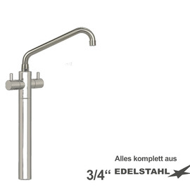 Column battery ximac 3/4" stainless steel | two-handle mixer tap outreach 300 mm product photo