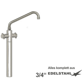 Column battery ximoc 3/4" stainless steel | two-handle mixer tap outreach 300 mm product photo